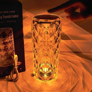Kristalna stolna lampa s 3 načina boje