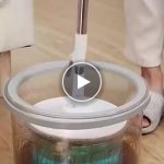 Okrugla metla za pod s kantom za vodu – video