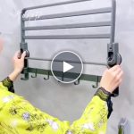 Sklopiva polica za kupaonicu – nije potrebno bušenje – video