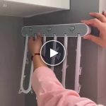 Sklopiva zidna sušilica za odjeću s 24 kuke – ne treba bušenje – video
