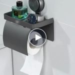 Zidni držač za toaletni papir – nije potrebno bušenje – video